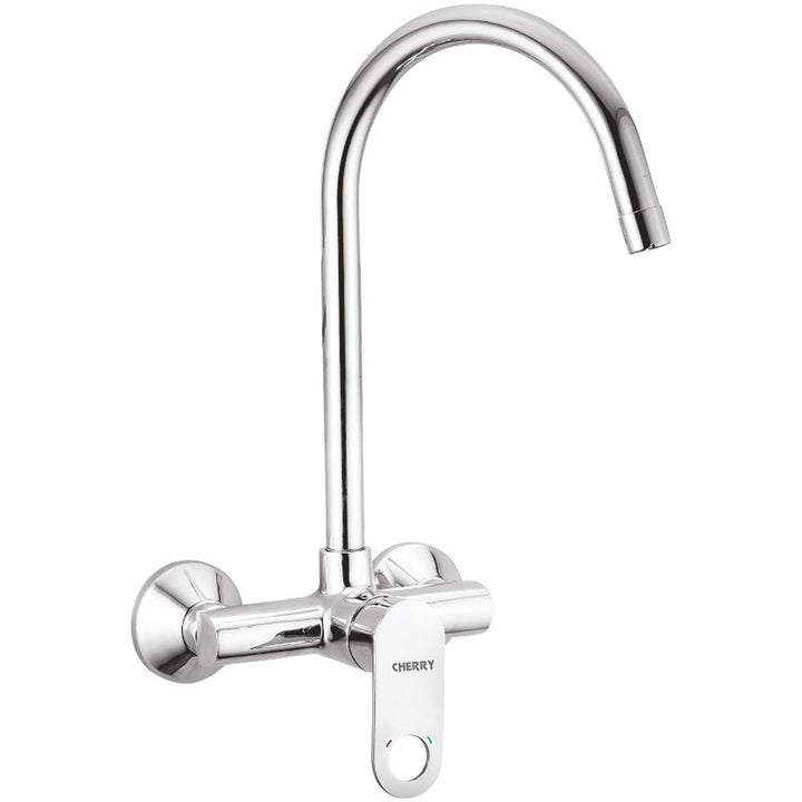 Spell Collection Single Lever Sink Mixer Wall Mounted With Long Spout - CHERRY